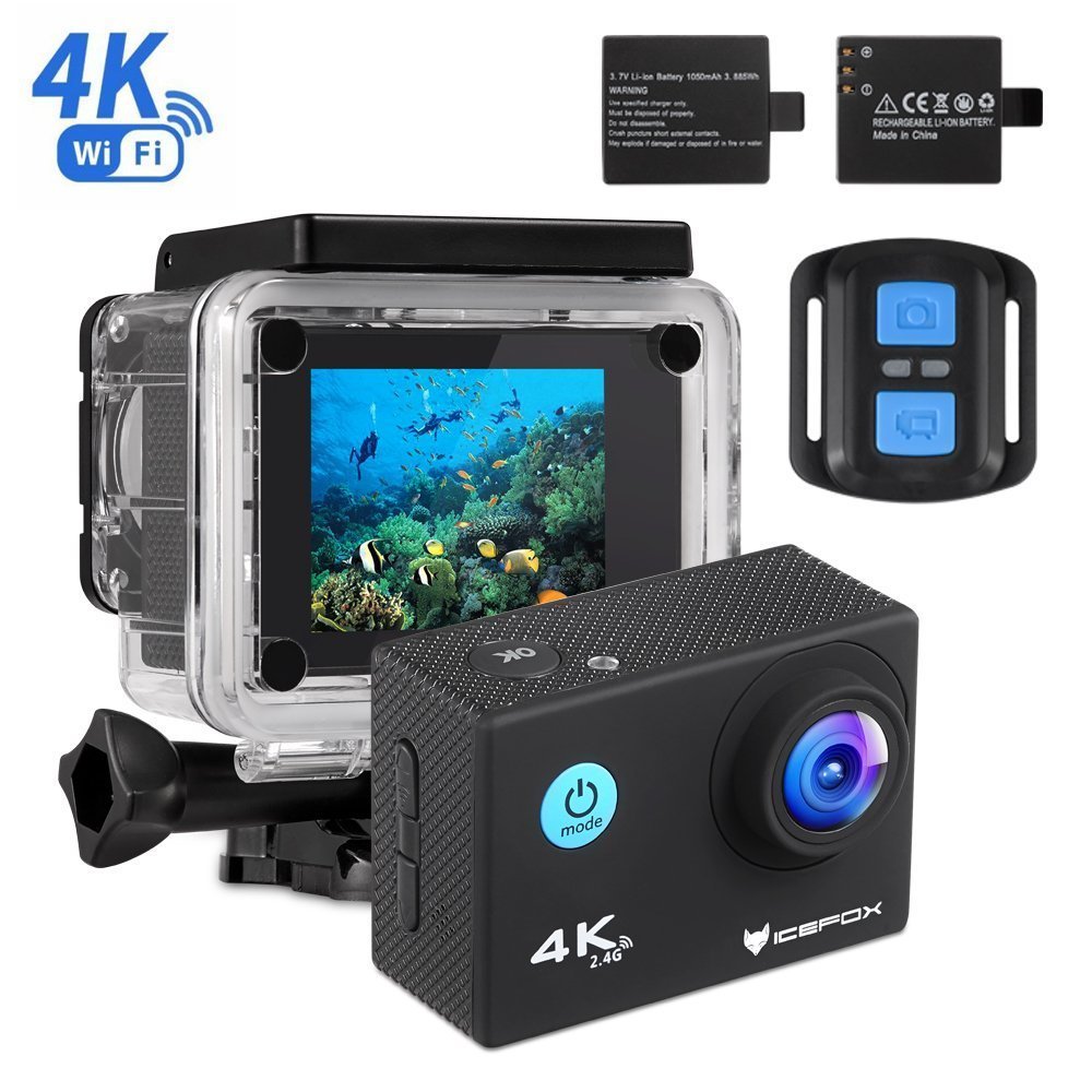 IceFox Action Cam 4k + waterproof action camera with WIFI