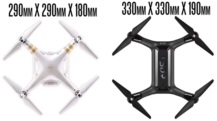 Drone DJI contre drone 3DR
