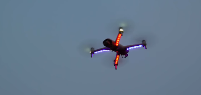 Drone with lighting